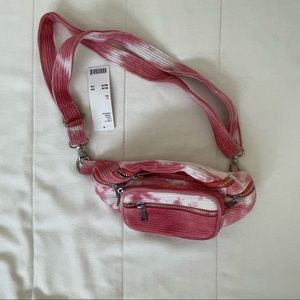 pink cowprint fanny pack